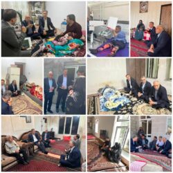 دیدار مدیر بازرسی بیمه دی با تعدادی ازخانواده‌ معظم شهدا و جانبازان در مناطق کم‌برخوردار اردبیل