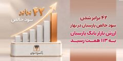 ۴۲ برابرشدن سودخالص پارسیان در بهار/ ارزش بازار بانک پارسیان به ۱۱۳ همت رسید