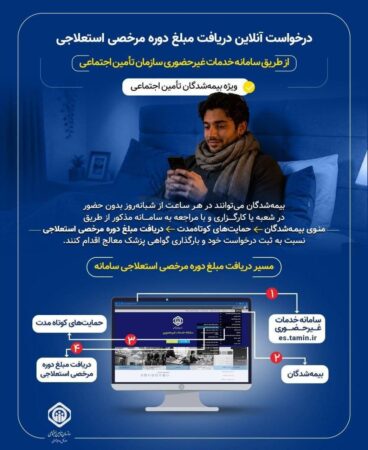 دریافت آنلاین مبلغ دوره مرخصی استعلاجی؛ بدون مراجعه به شعب تأمین اجتماعی